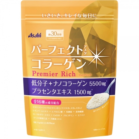 Пищевая добавка с коллагеном Asahi, Perfect Asta Collagen Powder Premier Rich, 225g на 30 дней.