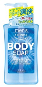 Мужское жидкое мыло для тела KOSE Mens Softymo Cool Body Soap, с охлаждающим эффектом и цитрусовым ароматом, 550мл
