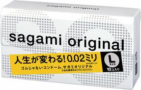 Супертонкие полиуретановые презервативы Sagami Original 0.02 мм Large
